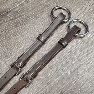 2 Piece Adjustable Leather Running Martingale Attachment, snaps *xc/like new