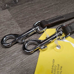 2 Piece Adjustable Leather Running Martingale Attachment, snaps *xc/like new