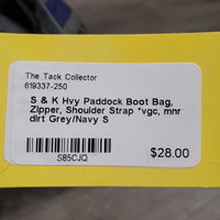Hvy Paddock Boot Bag, Zipper, Shoulder Strap *vgc, mnr dirt