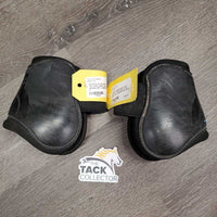 Pr Hind Boots, velcro *gc, clean, faded, scrapes, rubs, residue, hair, 1 squished, pills