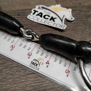 Locking Thick Rubber Loose Ring Snaffle Bit *fair, clean, chewed, lg rip/hole, residue, slices/cracks