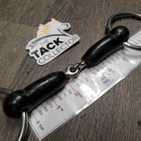 Locking Thick Rubber Loose Ring Snaffle Bit *fair, clean, chewed, lg rip/hole, residue, slices/cracks
