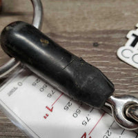 Locking Thick Rubber Loose Ring Snaffle Bit *fair, clean, chewed, lg rip/hole, residue, slices/cracks
