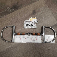 D Ring Copper Roller Snaffle Bit *vgc/gc, clean, chewed rollers, mnr residue & scuffs
