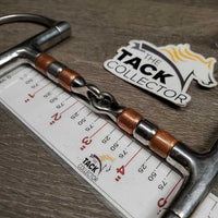 D Ring Copper Roller Snaffle Bit *vgc/gc, clean, chewed rollers, mnr residue & scuffs
