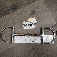 D Ring Copper Roller Snaffle Bit *vgc/gc, clean, chewed rollers, mnr residue & scuffs