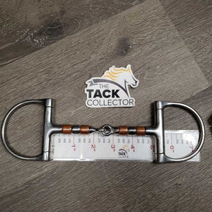 D Ring Copper Roller Snaffle Bit *vgc/gc, clean, chewed rollers, mnr residue & scuffs