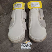 Pr Neoprene Closed Front Boots, velcro *gc/fair, hairy, clean, dingy, stains, discolored, hairy velcro, rubs, snags, v.pilly