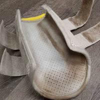 Pr Neoprene Closed Front Boots, velcro *gc/fair, hairy, clean, dingy, stains, discolored, hairy velcro, rubs, snags, v.pilly
