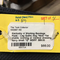 4 Working Bandage Pads - Leg Quilts, bag *New *for stable, working or medical dressing
