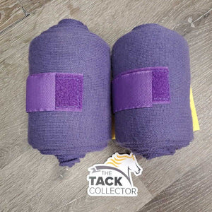 2 Soft Stretchy Cotton Leg Wraps *vgc, clean, mnr torn end, hair & rubs