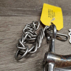 Tongue Relief Low?Med Port Fixed Weymouth Bit, chain *gc/vgc, clean, rust, stains, residue