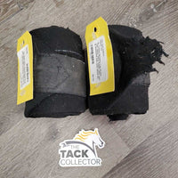 Pr Cotton Stretchy Leg Wraps *fair, clean, hairy, faded, rubs, torn & unstitched end, holes