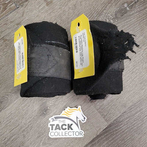 Pr Cotton Stretchy Leg Wraps *fair, clean, hairy, faded, rubs, torn & unstitched end, holes