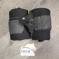 Pr Cotton Stretchy Leg Wraps *fair, clean, hairy, faded, rubs, torn & unstitched end, holes
