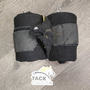 Pr Cotton Stretchy Leg Wraps *fair, clean, hairy, faded, rubs, torn & unstitched end, holes