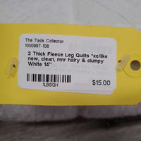 2 Thick Fleece Leg Quilts *xc/like new, clean, mnr hairy & clumpy
