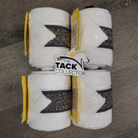 4 Fleece Polos, bling *gc, clean, clumps, stains, hair
