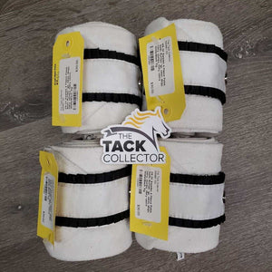 4 Fleece Polos, Satin, Ruffles *gc, clean, dingy, hairy, clumpy, hairy velcro