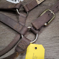 Thick Nylon Halter *gc, clean, rubs, stains, faded, frayed holes
