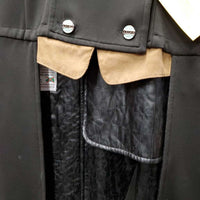 Dressage Shadbelly, Leather Panels, micro suede Collar *gc, tight button holes, dirty?dusty, older
