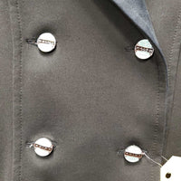 Dressage Shadbelly, Leather Panels, micro suede Collar *gc, tight button holes, dirty?dusty, older
