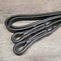 Pr Flat Leather Curb Reins, tag *new
