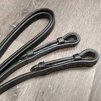 Pr Flat Leather Curb Reins, tag *new
