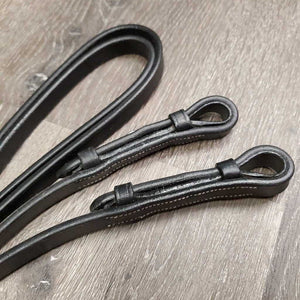 Pr Flat Leather Curb Reins, tag *new