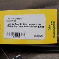 Pr Flat Leather Curb Reins, tag *new
