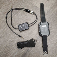 Tracking Camera System: Tracker, 3 Beacons, Watch, Headset/speaker, Tripod, Bag, 2x Chargers & 3 Cords *Works, Charges, No Manual, missing 2 USB Cords
