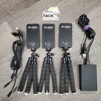Tracking Camera System: Tracker, 3 Beacons, Watch, Headset/speaker, Tripod, Bag, 2x Chargers & 3 Cords *Works, Charges, No Manual, missing 2 USB Cords
