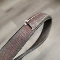 Pr Soft Leather Draw Reins, adjustable Buckle Loop Ends *vgc/gc, curled edge, mnr undone stitches, mnr rubs & scrapes
