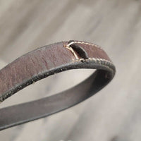 Pr Soft Leather Draw Reins, adjustable Buckle Loop Ends *vgc/gc, curled edge, mnr undone stitches, mnr rubs & scrapes
