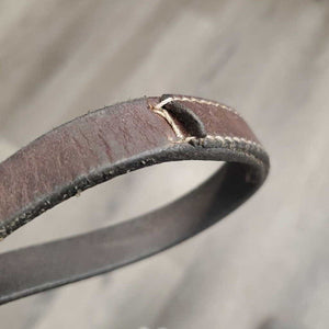 Pr Soft Leather Draw Reins, adjustable Buckle Loop Ends *vgc/gc, curled edge, mnr undone stitches, mnr rubs & scrapes