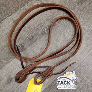 Harness Leather Barrel - Roper Loop Reins, laces, loop ends *xc/like new, clean, mnr scrapes