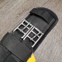 Nylon Web Dressage Girth, velcro neoprene liner, 2x els *vgc, clean, dirty edges, residue, hairy, frayed tag