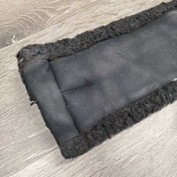Cotton & Nylon Web Girth, Fleece edges, 2x els *gc, clean, faded, hairy, thin & clumpy edges, stains, folded cotton
