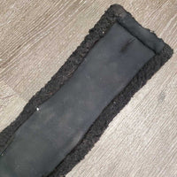 Cotton & Nylon Web Girth, Fleece edges, 2x els *gc, clean, faded, hairy, thin & clumpy edges, stains, folded cotton
