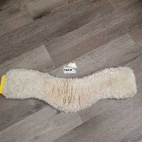 Anatomical Non Slip Neoprene & Sheepskin Girth Cover *fair/gc, cut top billets, hairy, clean, clumpy, dingy, snags, pills, hairy velcro