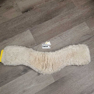 Anatomical Non Slip Neoprene & Sheepskin Girth Cover *fair/gc, cut top billets, hairy, clean, clumpy, dingy, snags, pills, hairy velcro