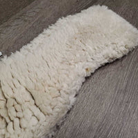 Anatomical Non Slip Neoprene & Sheepskin Girth Cover *fair/gc, cut top billets, hairy, clean, clumpy, dingy, snags, pills, hairy velcro
