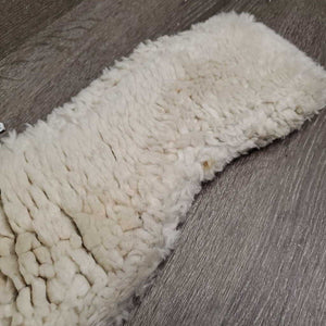 Anatomical Non Slip Neoprene & Sheepskin Girth Cover *fair/gc, cut top billets, hairy, clean, clumpy, dingy, snags, pills, hairy velcro