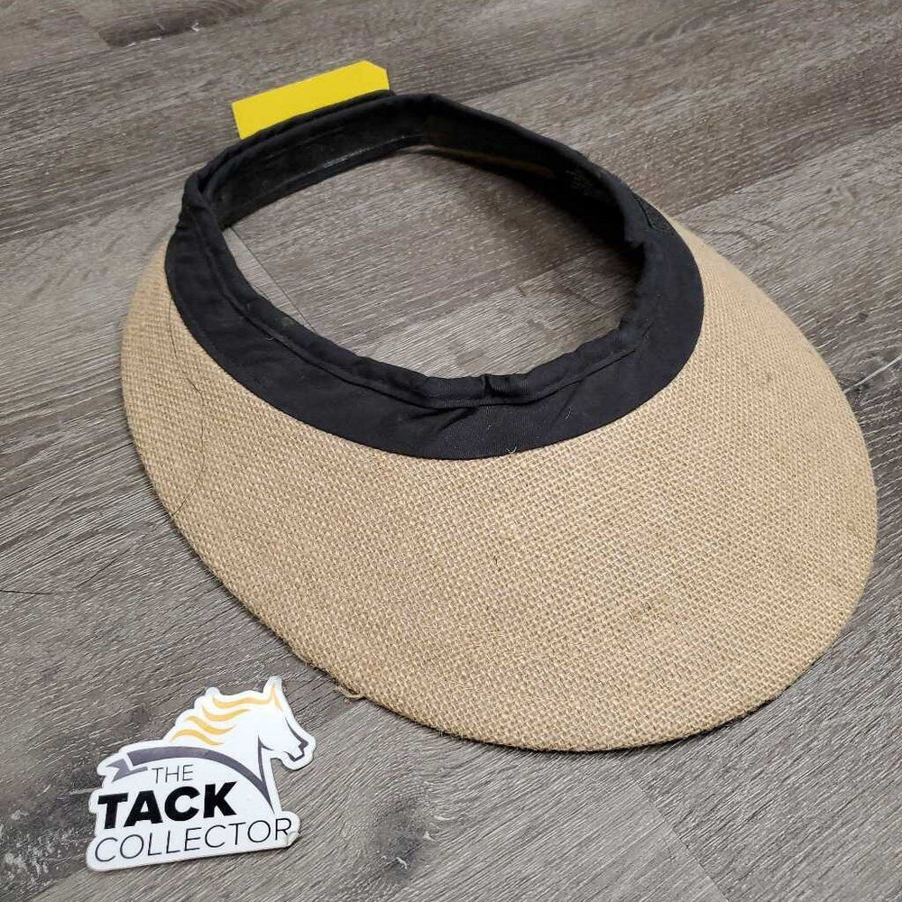 Jute Helmet Visor *gc, mnr dents, dirt & threads