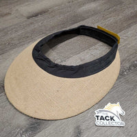 Jute Helmet Visor *gc, mnr dents, dirt & threads
