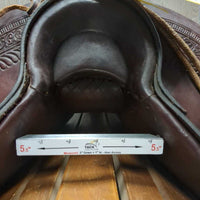 14 MW *5.5" F. Barrena & Hijus SRL Peruvian Saddle: Wood Stirrups, Latigo, Cinch, 2 Pads: Leather & Woven, Crupper, Tail Cover & Straps
