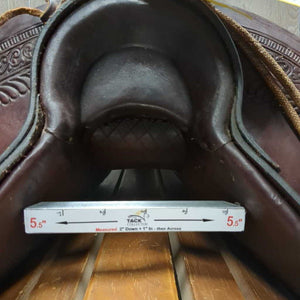14 MW *5.5" F. Barrena & Hijus SRL Peruvian Saddle: Wood Stirrups, Latigo, Cinch, 2 Pads: Leather & Woven, Crupper, Tail Cover & Straps