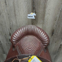 14 MW *5.5" F. Barrena & Hijus SRL Peruvian Saddle: Wood Stirrups, Latigo, Cinch, 2 Pads: Leather & Woven, Crupper, Tail Cover & Straps
