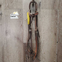 Double Stitched & Laced Headstall, Futurity Knot Browband, laces, Tooled Hardware *vgc/xc, clean, mnr scrapes, scratches & rubs, v.loose keeper