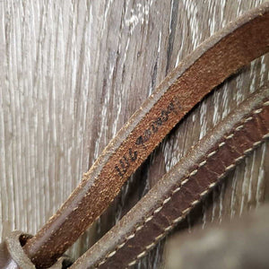Double Stitched & Laced Headstall, Futurity Knot Browband, laces, Tooled Hardware *vgc/xc, clean, mnr scrapes, scratches & rubs, v.loose keeper